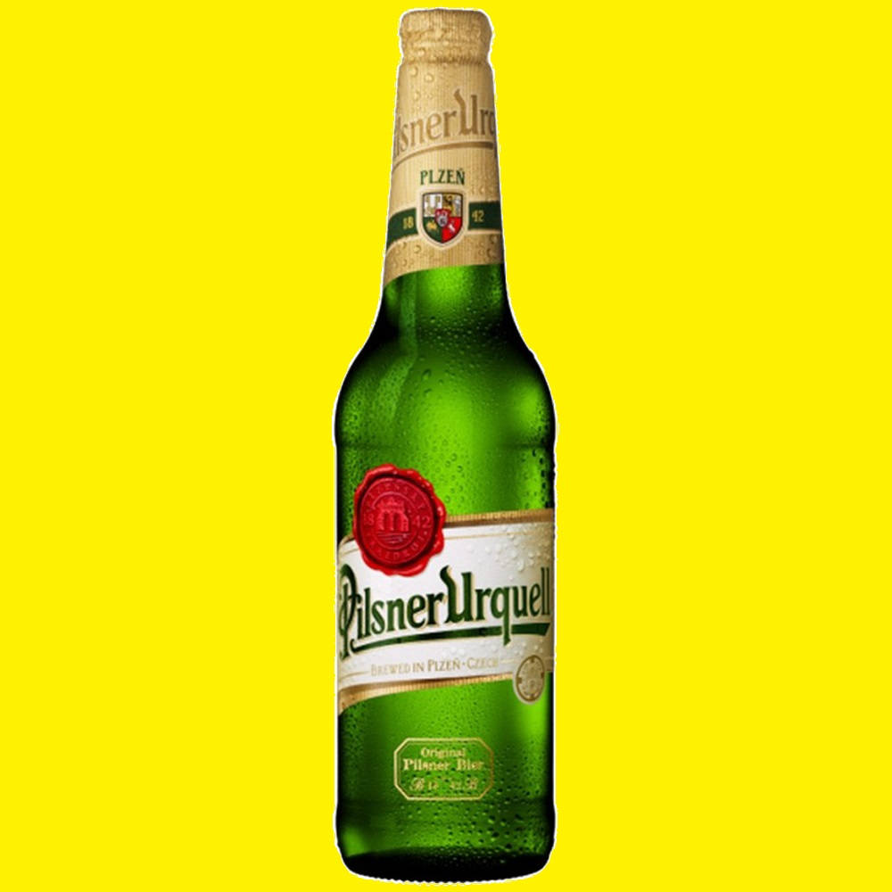 Pilsner Urquell Yellow Background Wallpaper