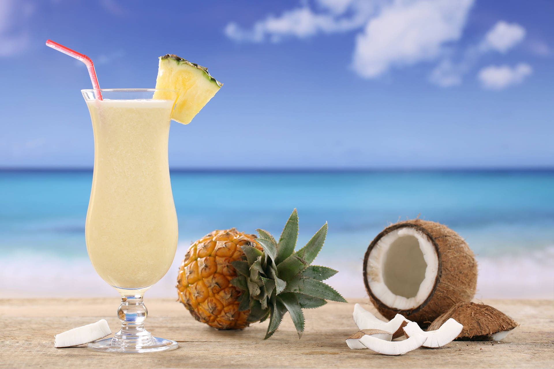 Pineapple And Coconut Milkshake Wallpaper