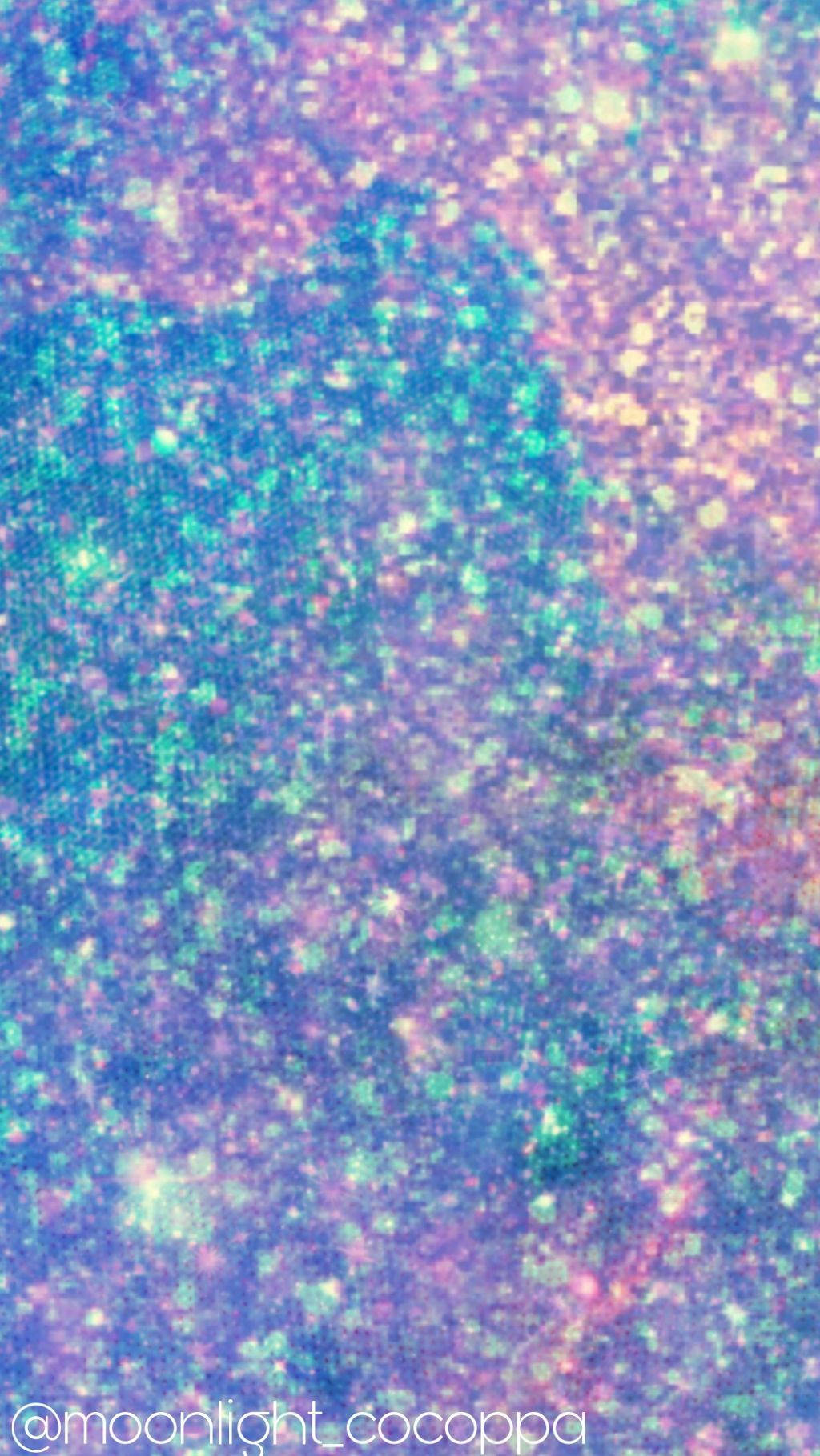 Pink And Blue Glitter Phone Wallpaper