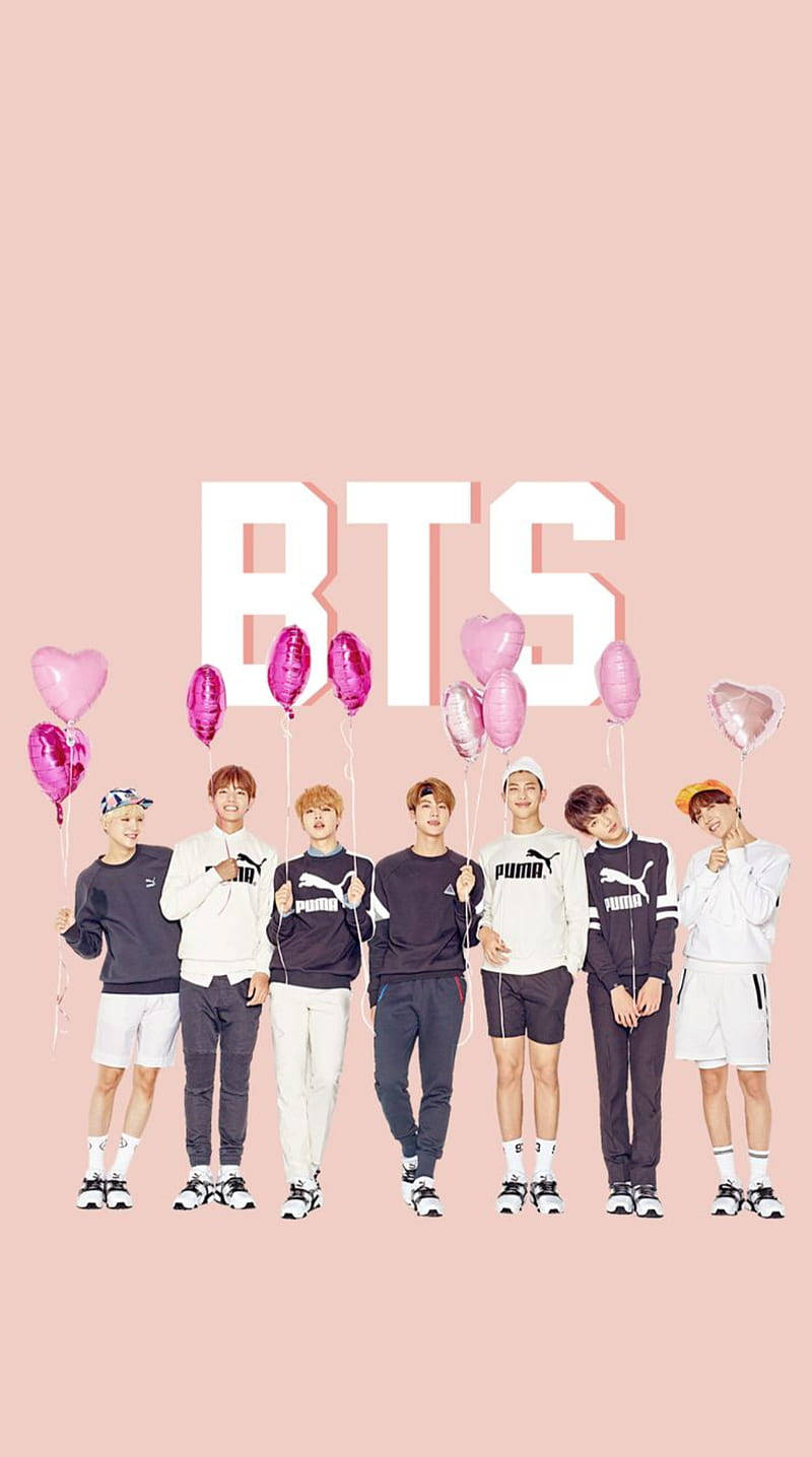 Pink Balloons Bts Cute Aesthetic Wallpaper