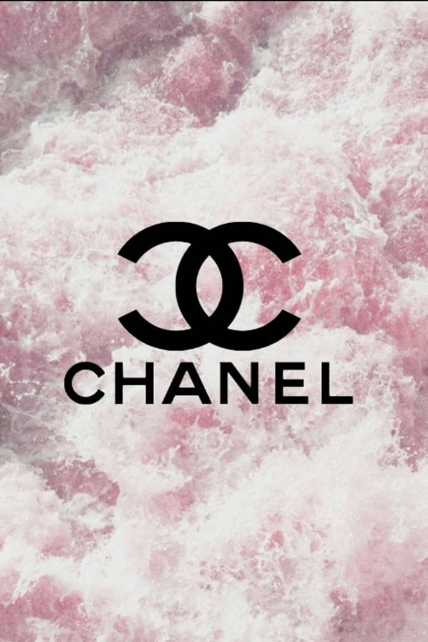 Pink Chanel Logo With Waterfall Wallpaper