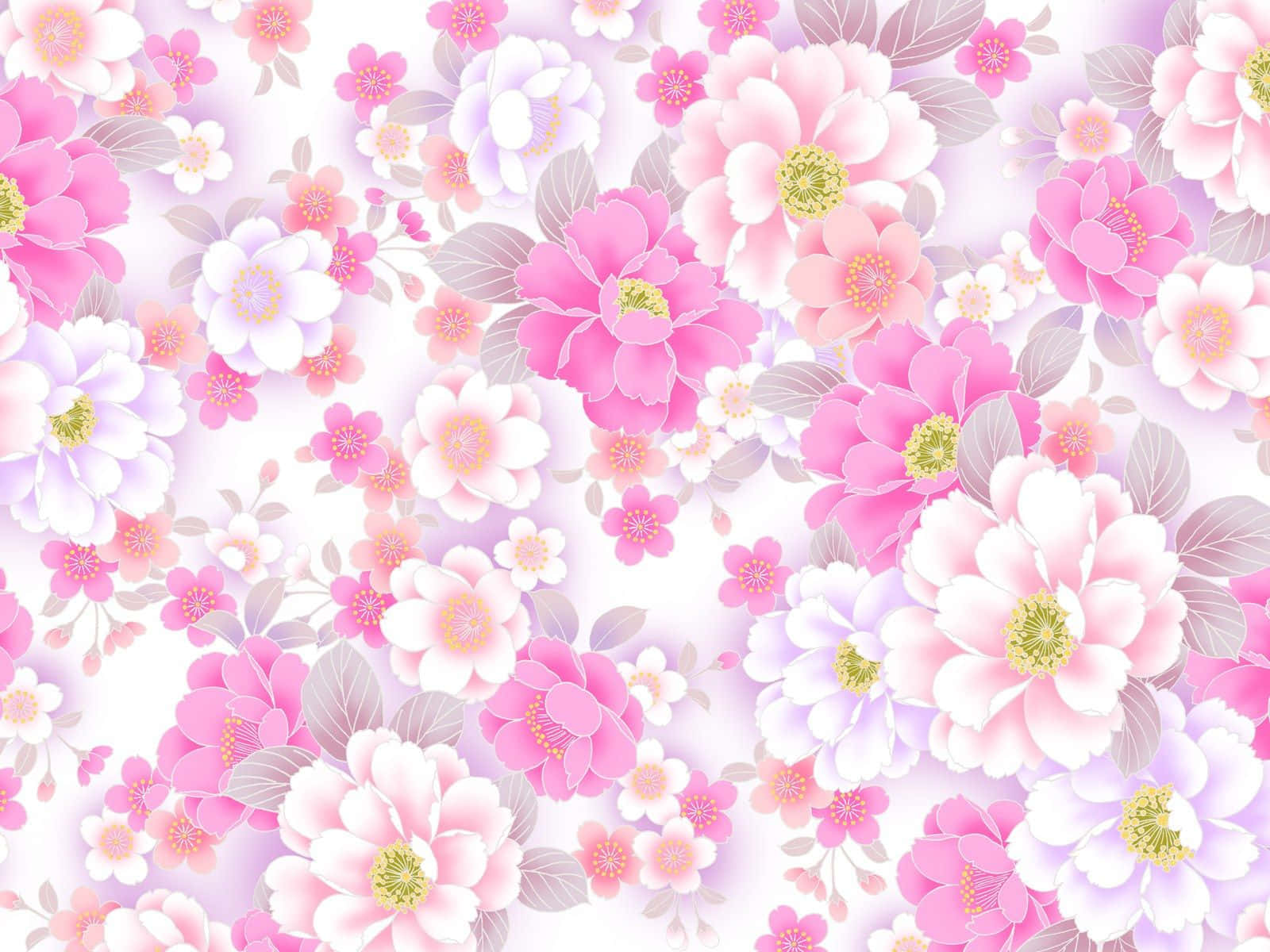 Pink Floral Enjoy The Beauty Of Nature With This Stunning Pink Floral Wallpaper! Wallpaper