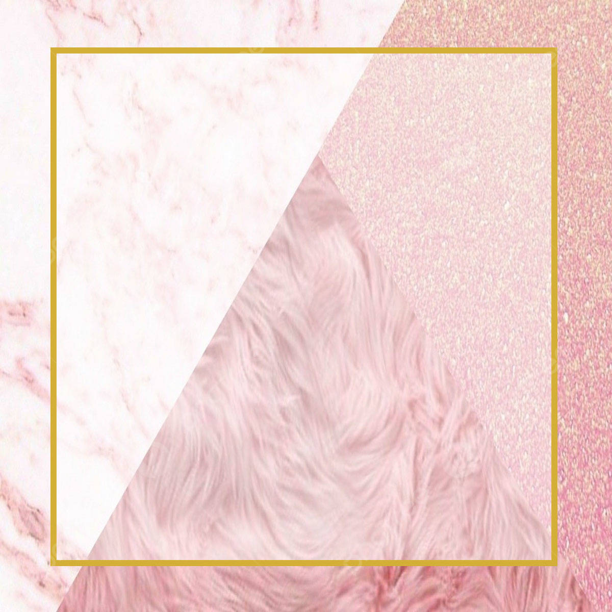 Pink Gold Frame Marble Wallpaper