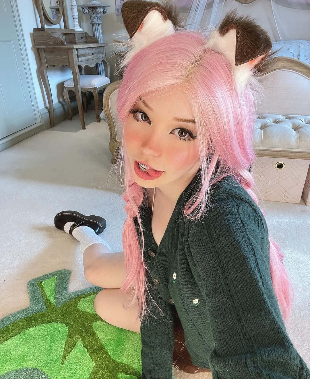 Pink Haired Cosplayerwith Ears.jpg Wallpaper