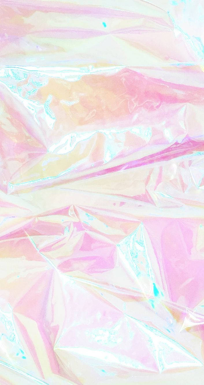 Pink Holographic Marble Iphone Wallpaper