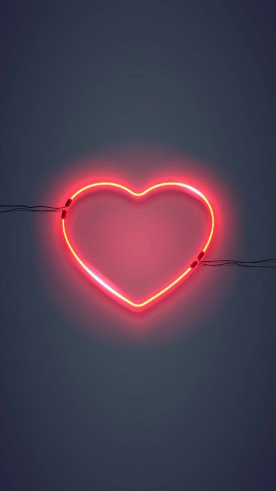 Pink Iphone Xr Led Heart Wallpaper