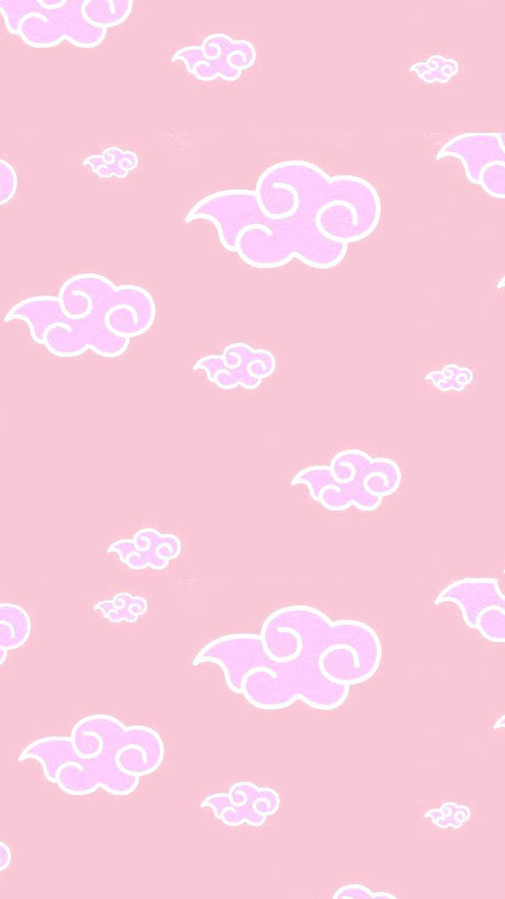 Pink Kawaii Akatsuki Cloud Logo Wallpaper