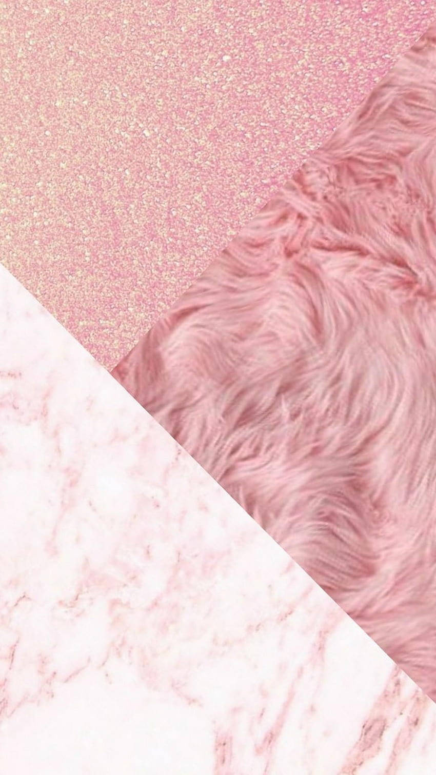 Pink Marble And Pink Fur Wallpaper