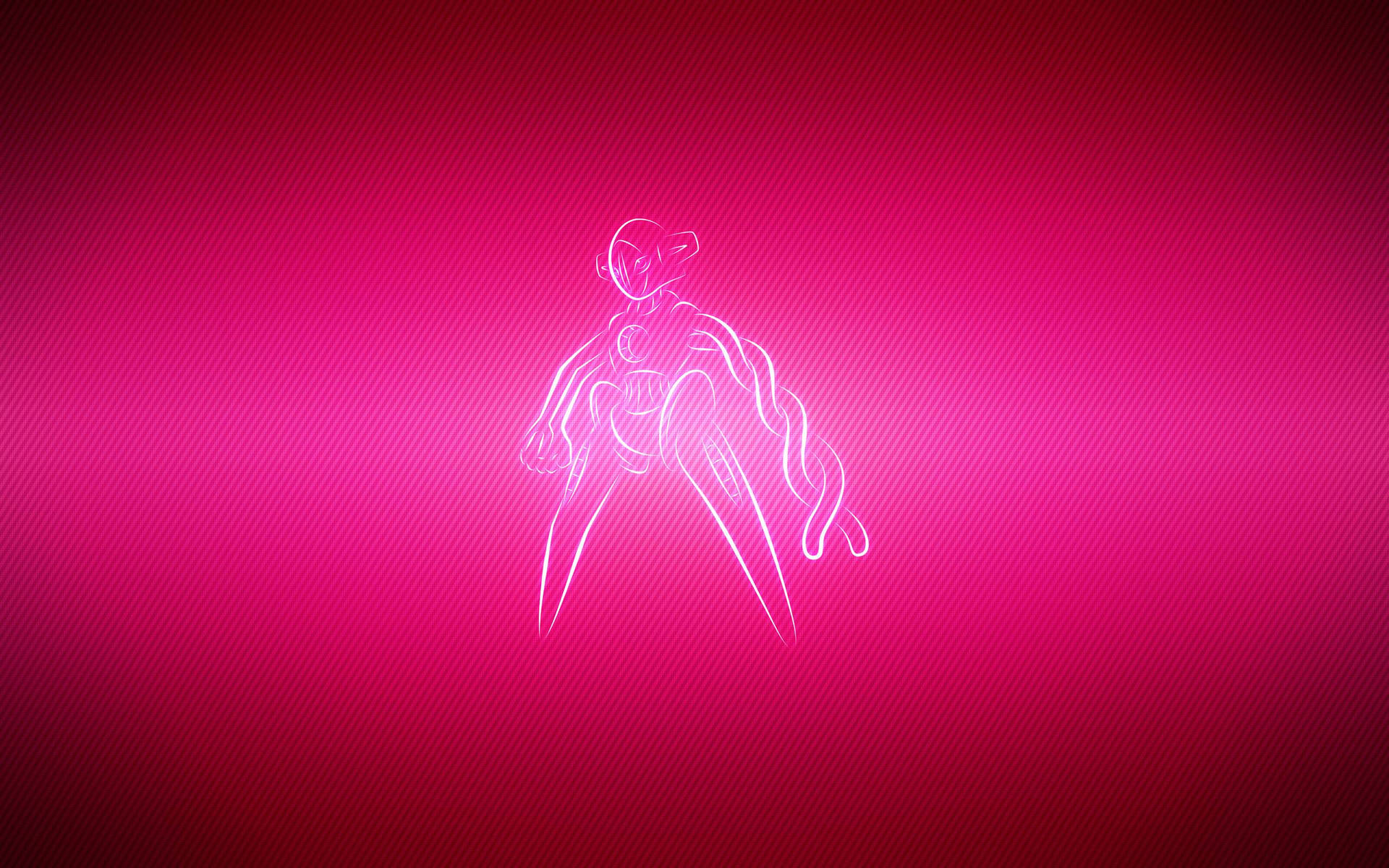 Pink Minimalist Deoxys Wallpaper