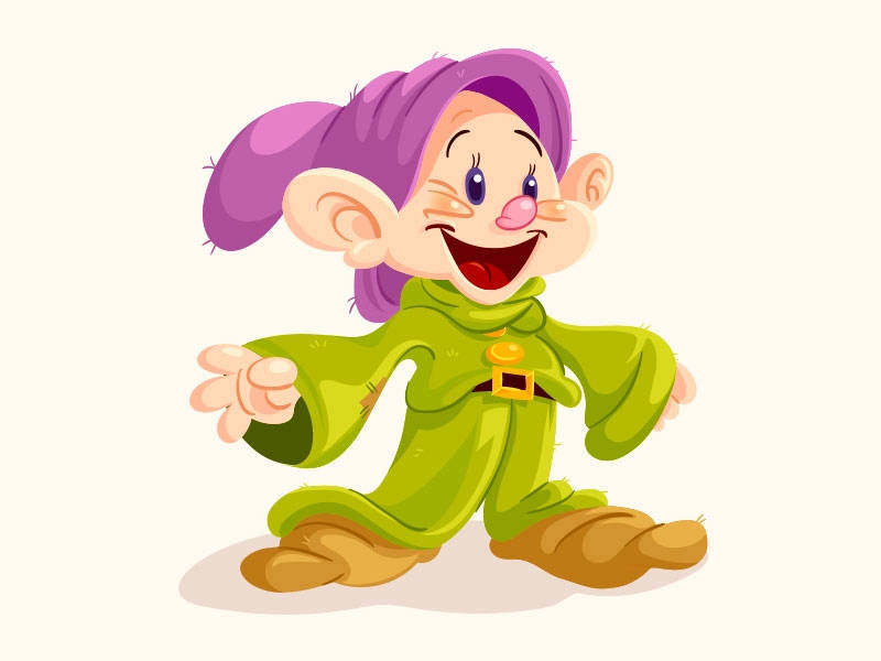 Pink Nose Dopey Dwarf Wallpaper