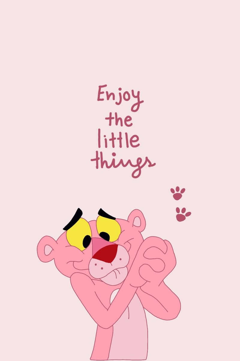 Pink Panther Enjoy The Little Things Artwork Wallpaper