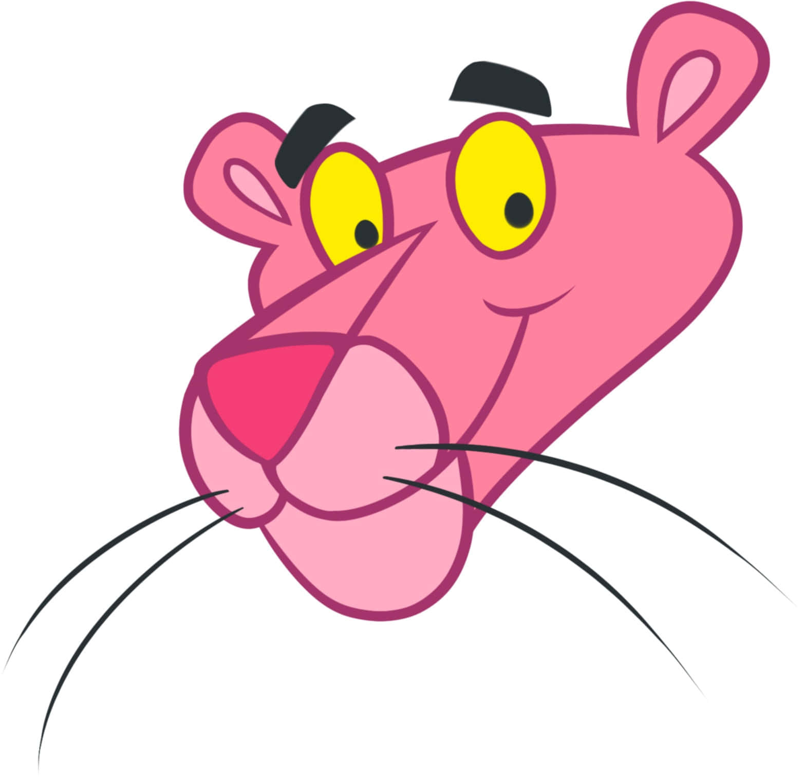 Pink Panther Head Illustration Wallpaper