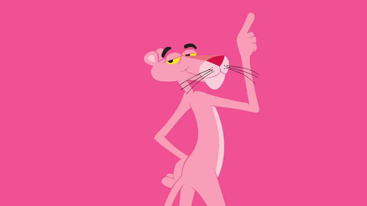 Pink Panther Pointing Up Wallpaper
