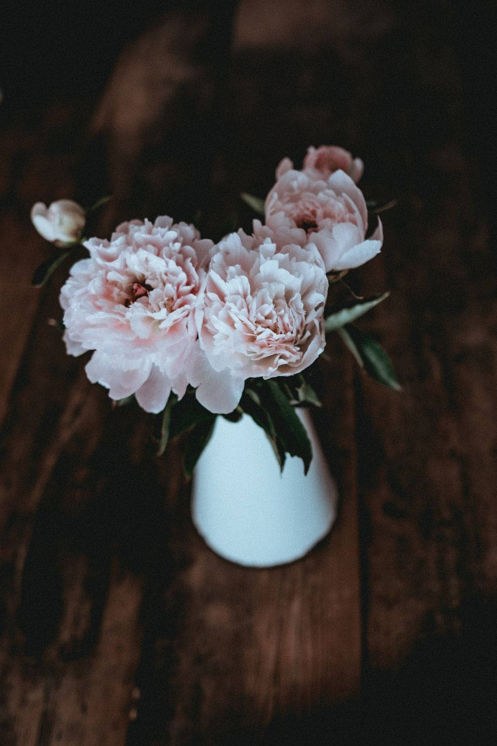 Pink Peonies In A Flower Vase Wallpaper