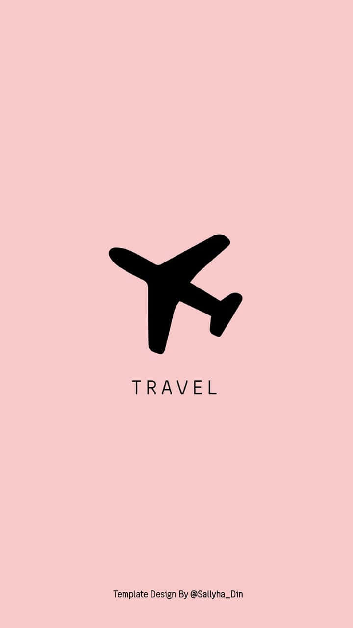 Pink Plane Taking Off Into The Sunset Wallpaper