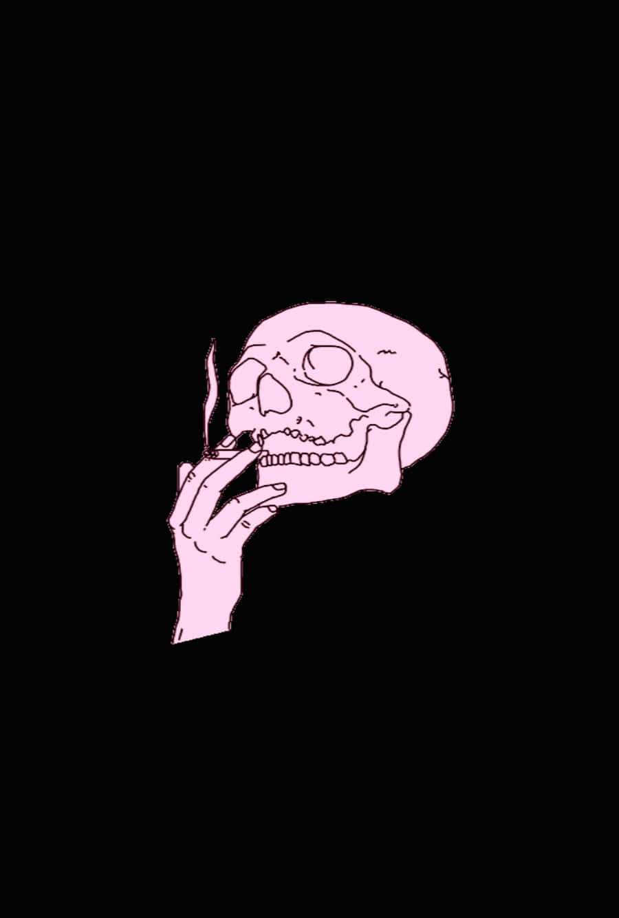 Pink Skull Grunge Tumblr Aesthetic Wallpaper
