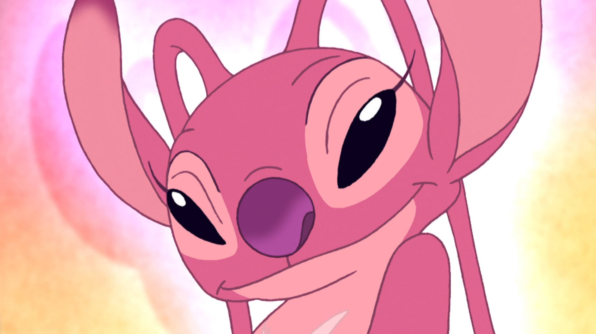 Pink Stitch Flirty Smile Wallpaper