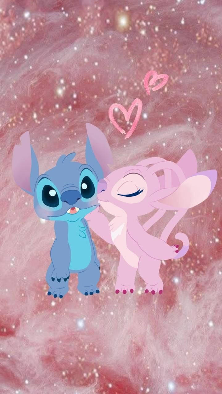 Pink Stitch Kiss Wallpaper