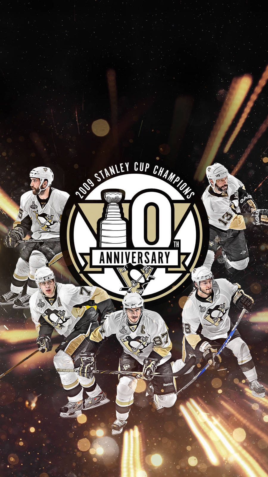 Pittsburgh Penguins Celebrating Their 10th Anniversary Wallpaper