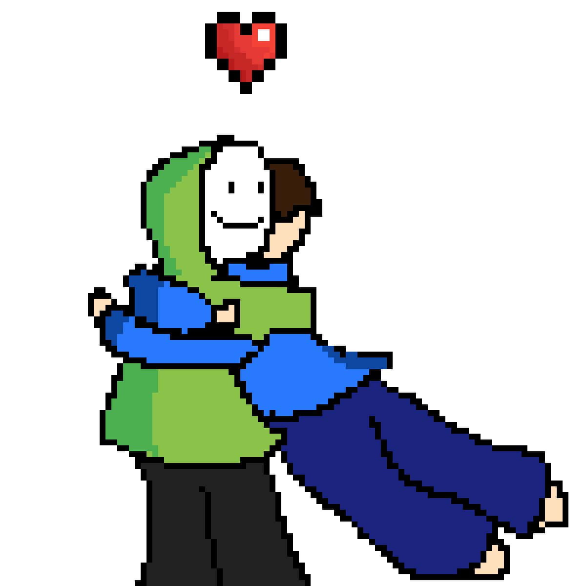 Pixel Art Hug Wallpaper