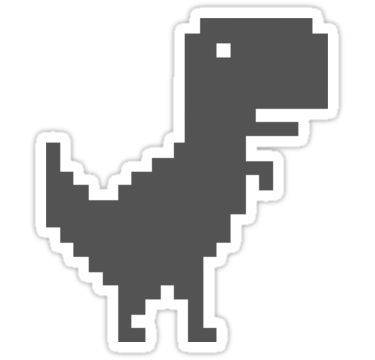 Pixelated Gray Aesthetic Dino Wallpaper