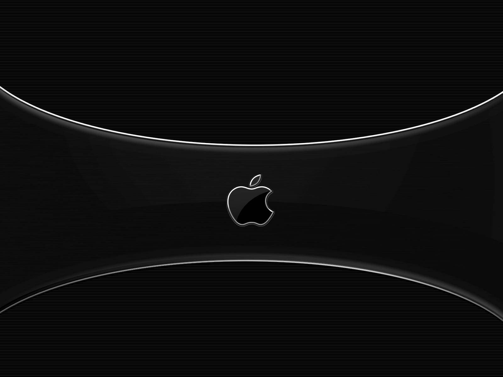 Plain Black With Apple Logo Wallpaper