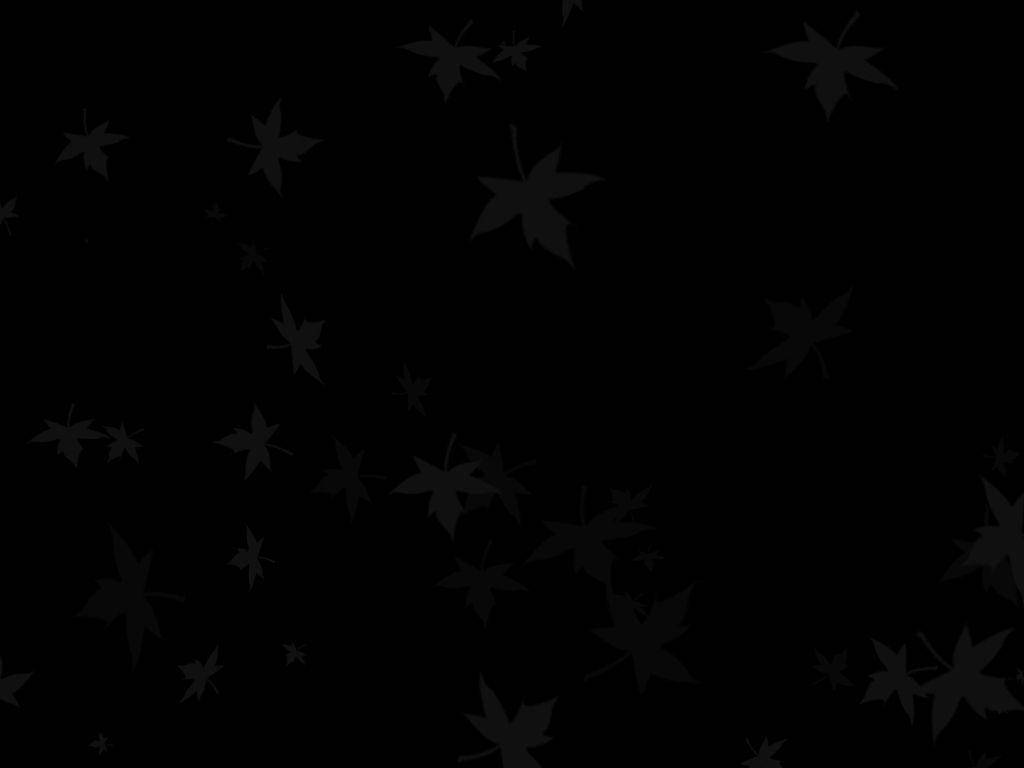 Plain Black With Maple Leaf Design Wallpaper