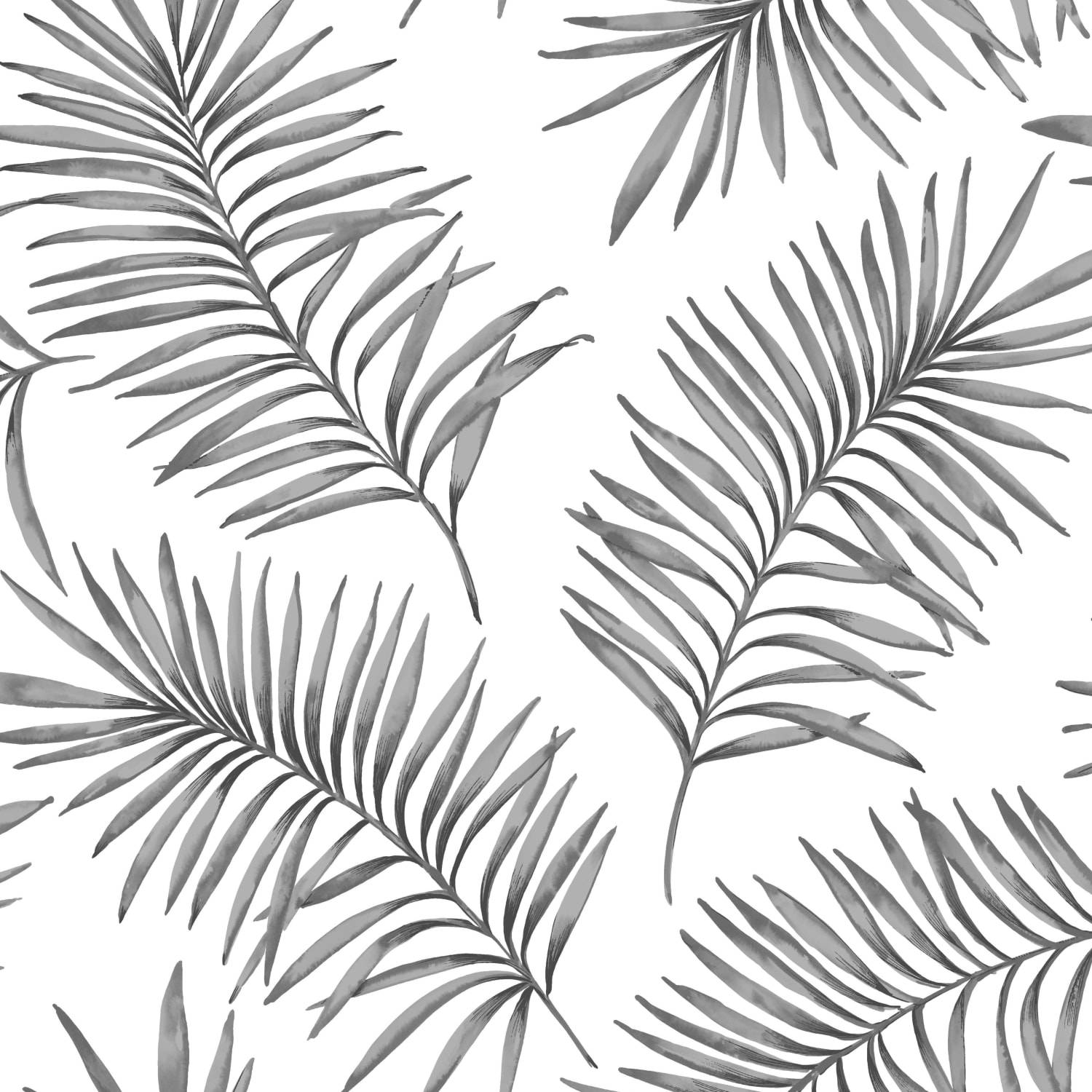 Plain White And Gray Leaves Wallpaper