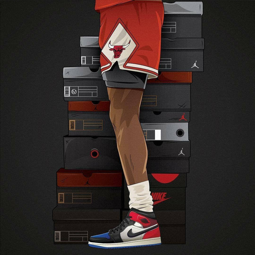 Playful Cartoon Sneaker Illustration Wallpaper