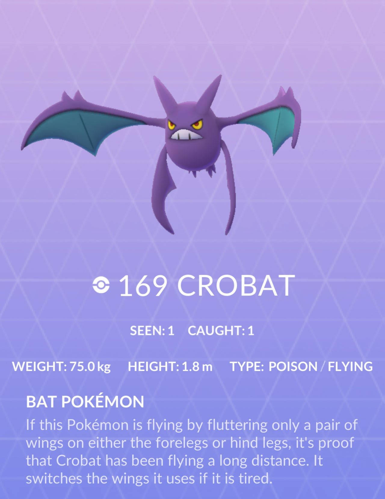 Pokedex Crobat Information Wallpaper