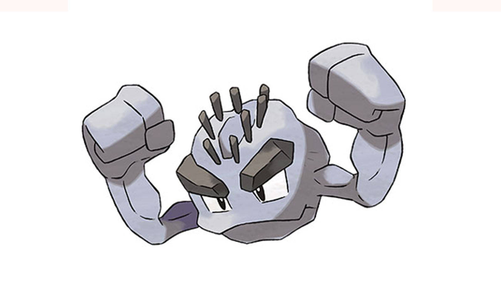 Pokemon Geodude White Background Close Up Wallpaper