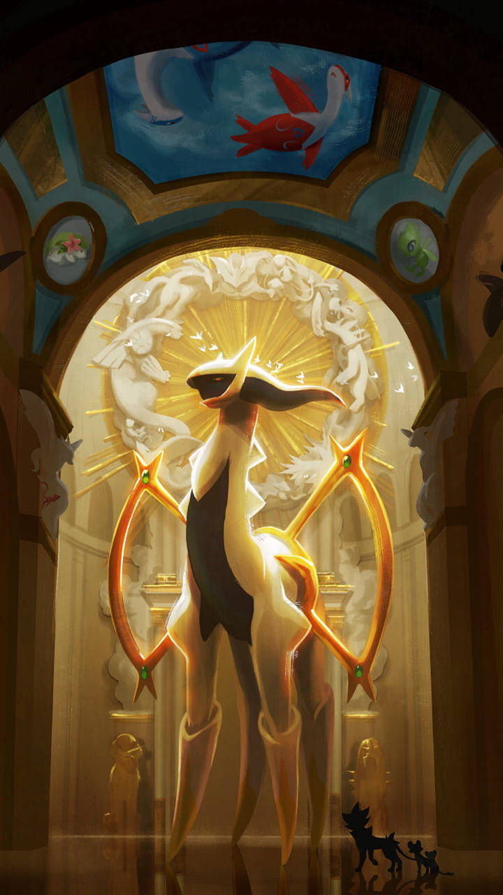 Pokemon Phone Arceus Church Wallpaper