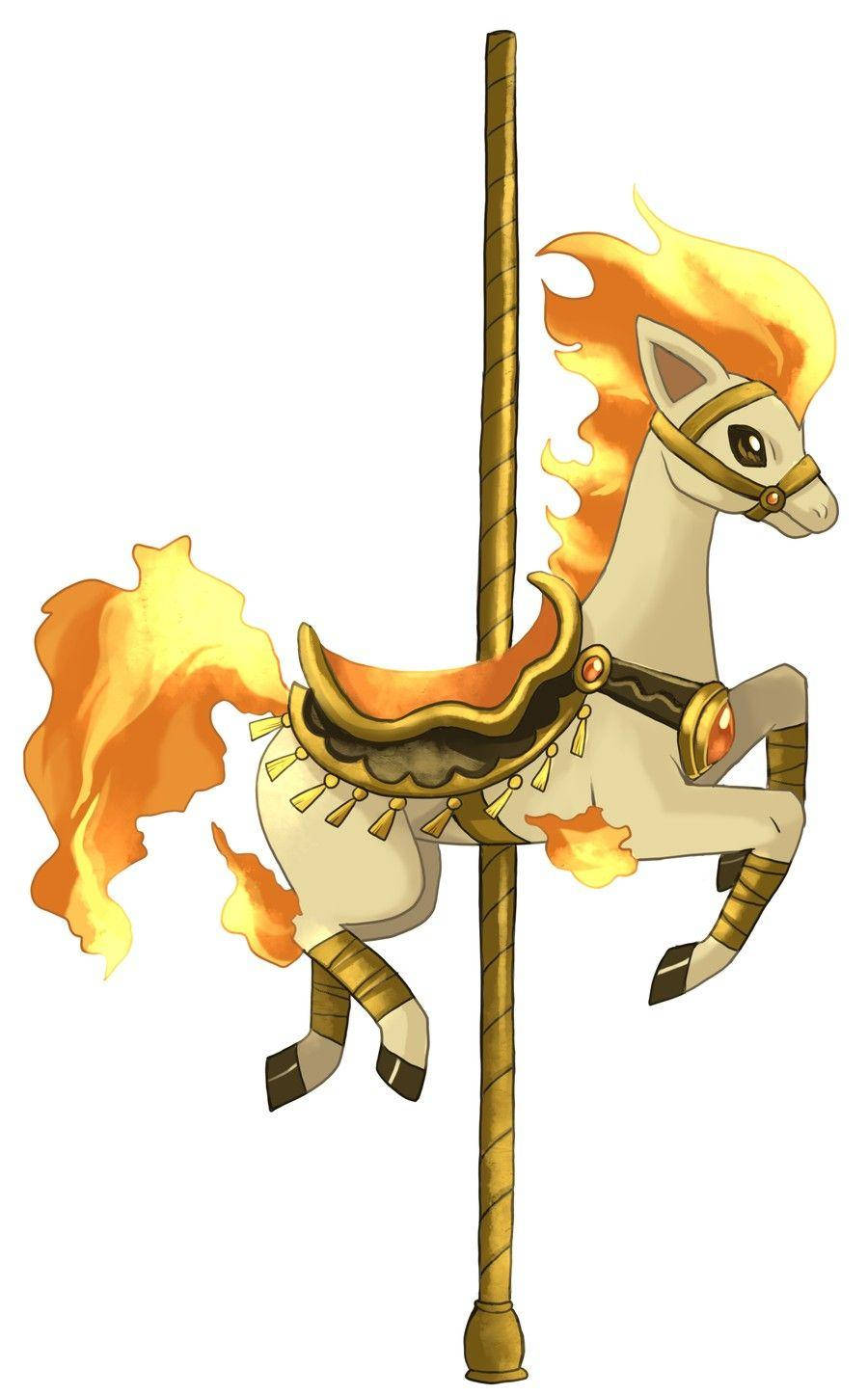 Pokémon Ponyta Carousel Wallpaper