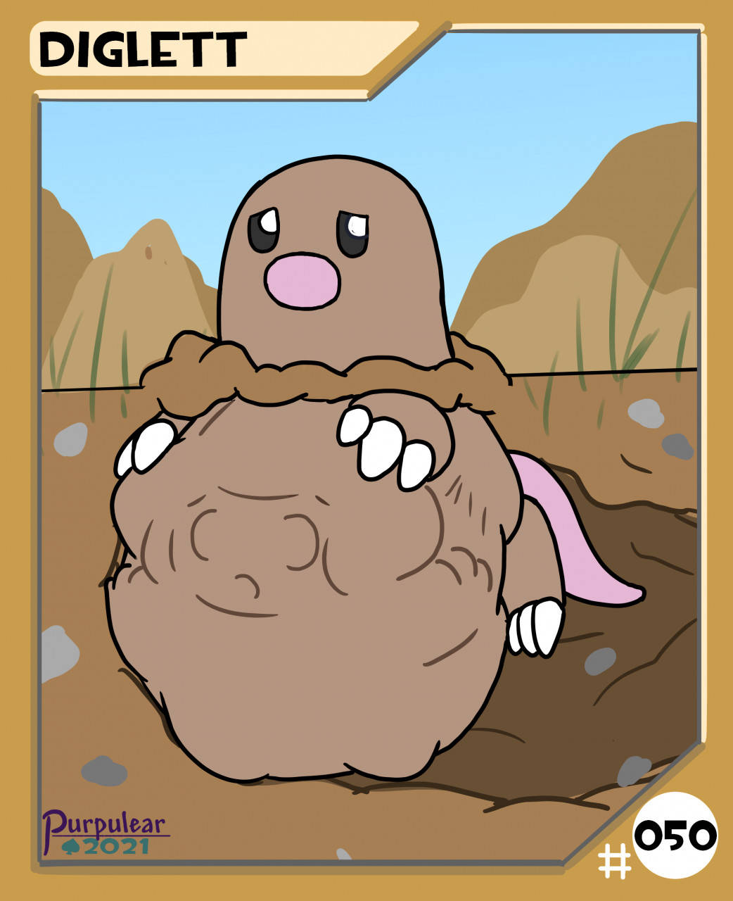 Pokémon's Diglett Full Body Underground. Wallpaper