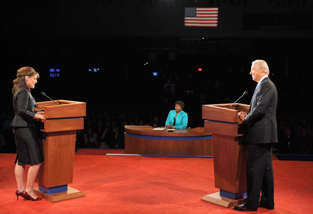 Political Debate Stage Wallpaper