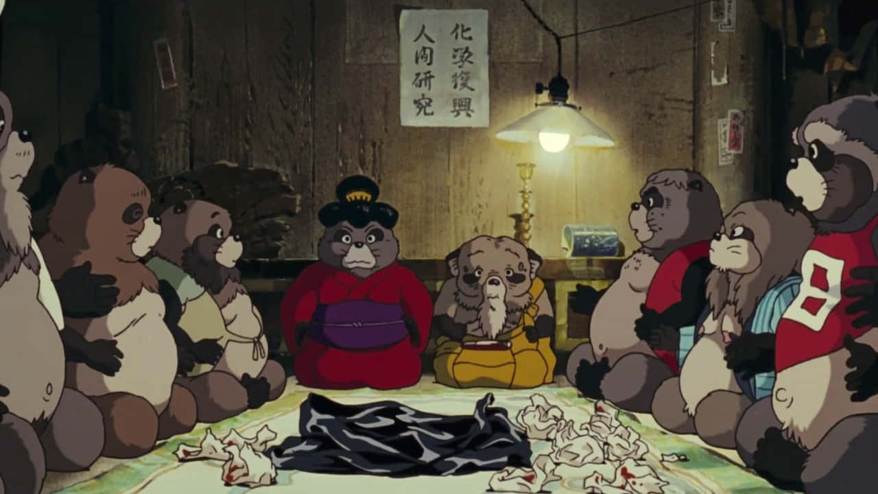 Pom Poko - A Fantastical Adventure Of Transformation And Survival From Studio Ghibli Wallpaper