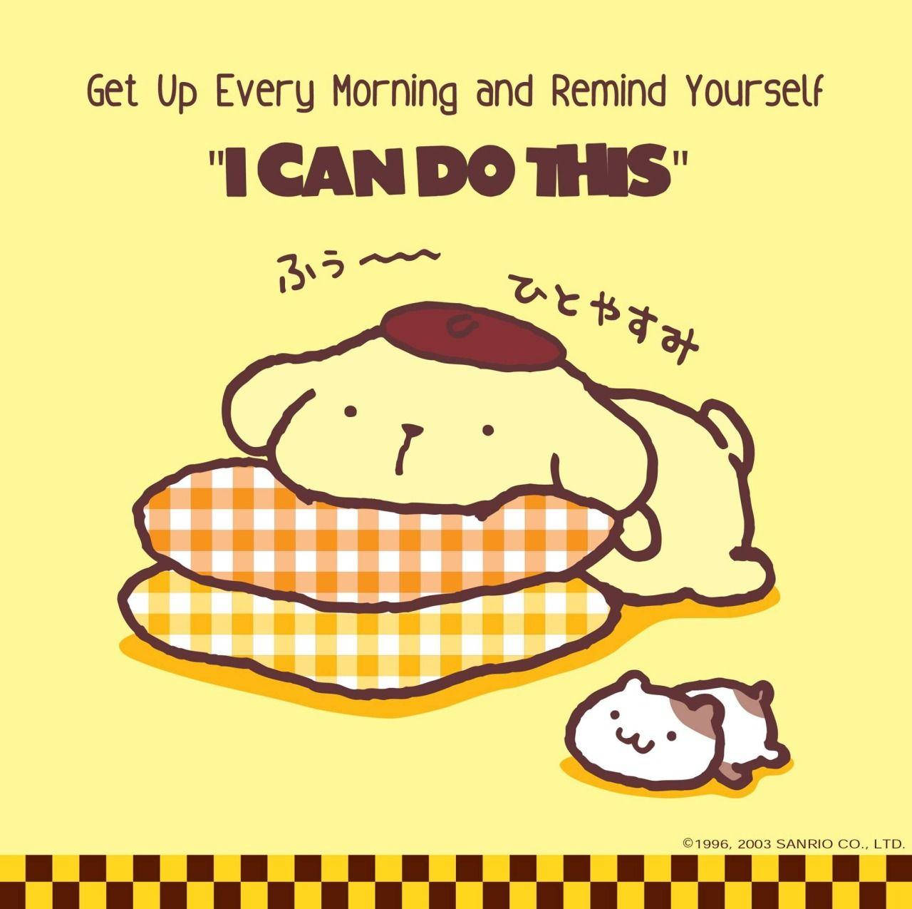 Pompompurin Motivational Quote Hd Wallpaper