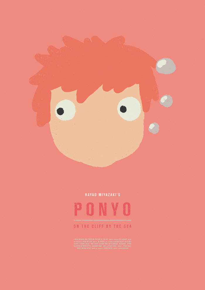 Ponyo Pink Art Wallpaper