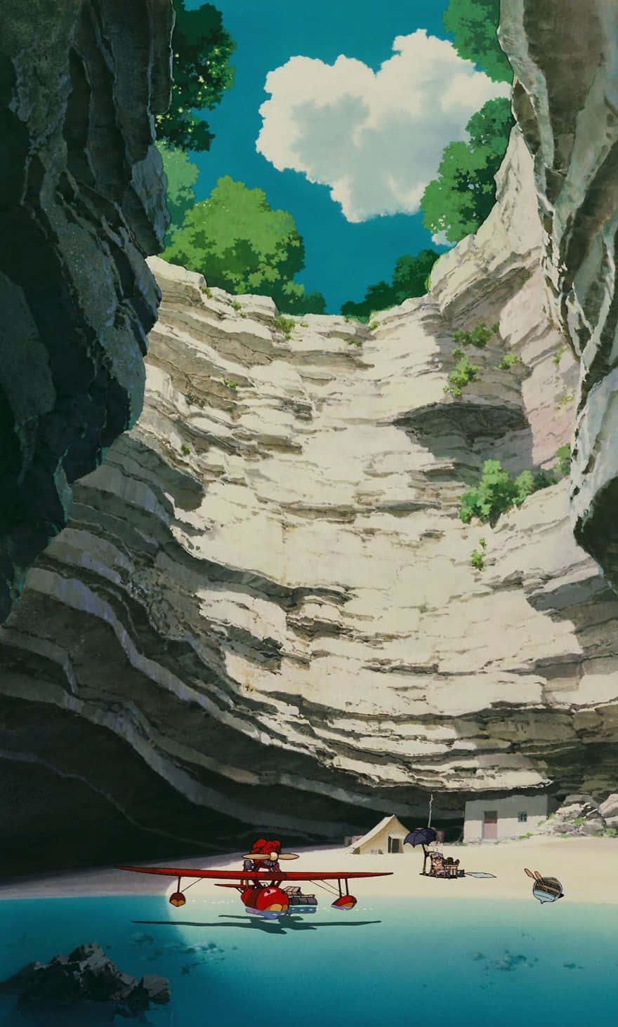 Porco Rosso Scenery Studio Ghibli Phone Wallpaper