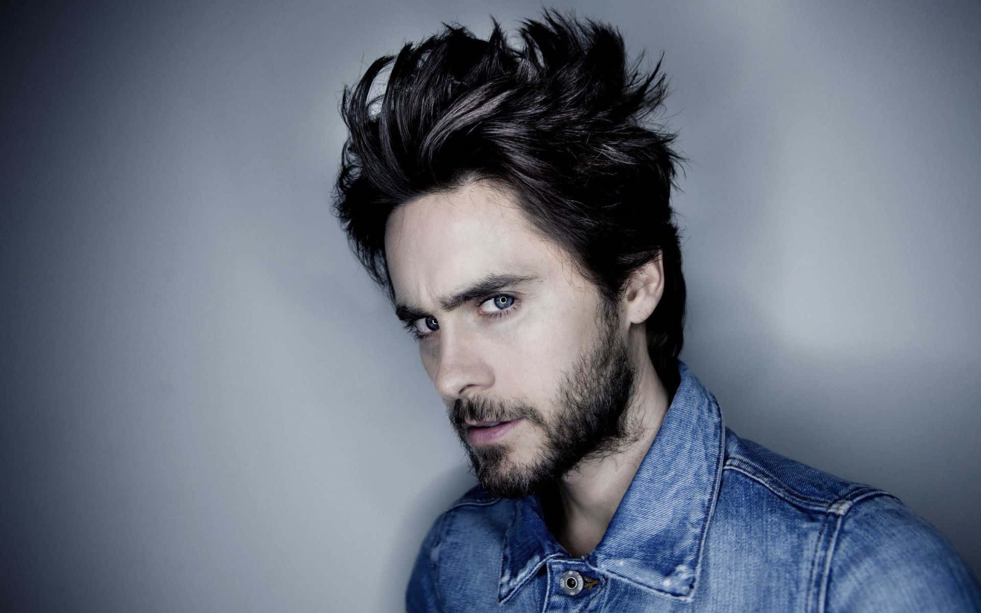 Portrait Of Jared Joseph Leto On A White Backdrop Wallpaper