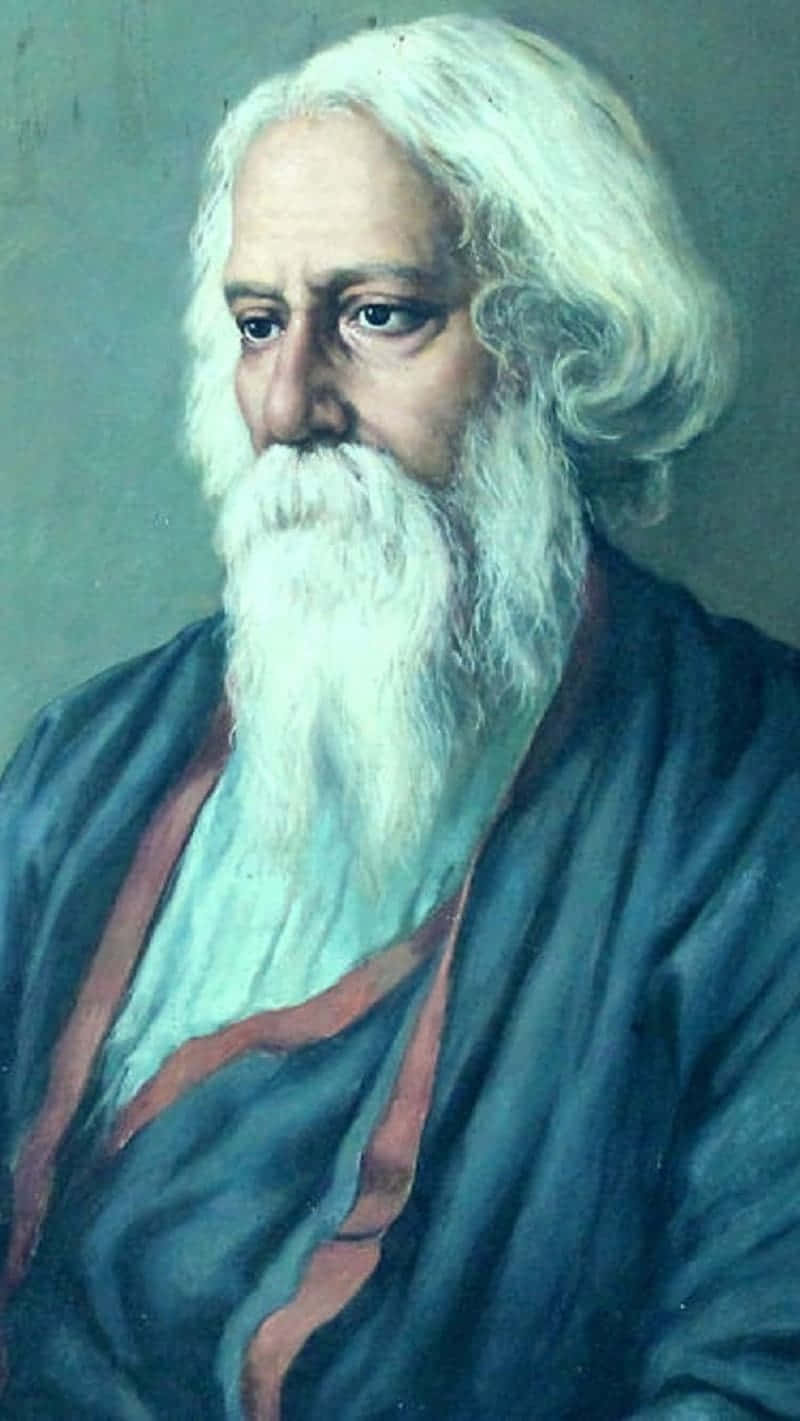 Portraitof Rabindranath Tagore Wallpaper