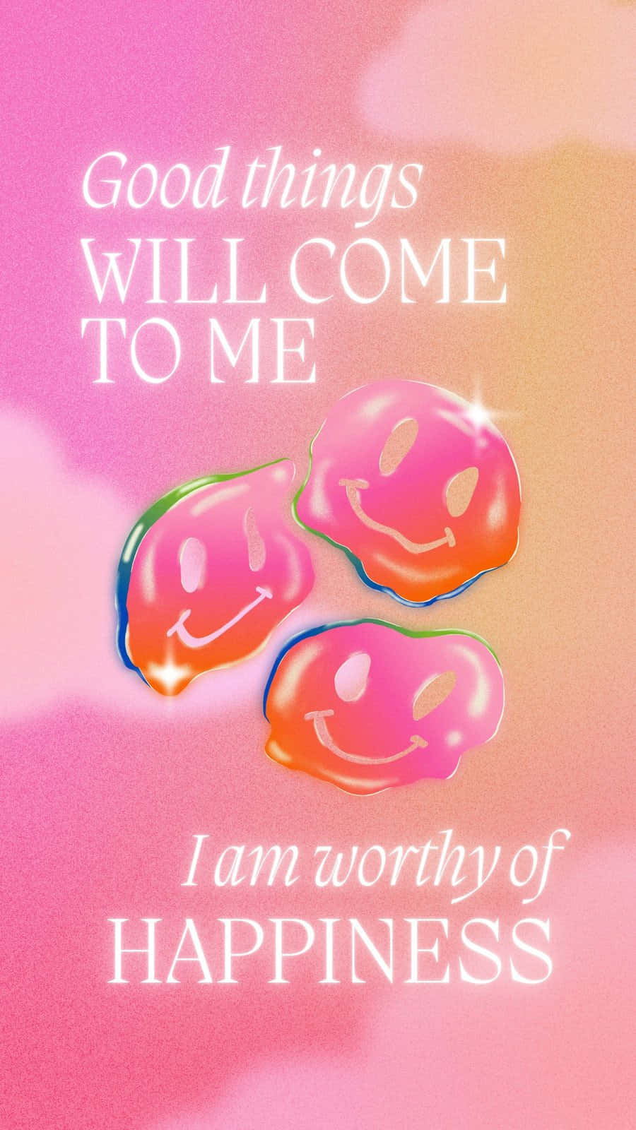 Positive Affirmation Smiley Faces Wallpaper