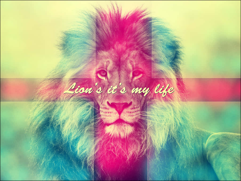 Power And Grace Found In The Form Of A Majestic Abstract Lion Wallpaper