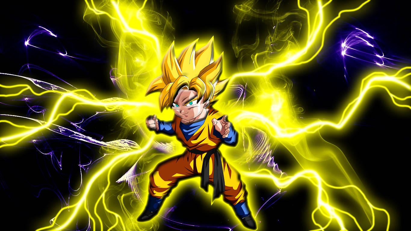 Powerful Goten Digital Art Wallpaper