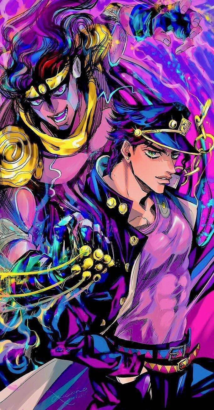 Powerful Jotaro Kujo Of Jojo Iphone Wallpaper