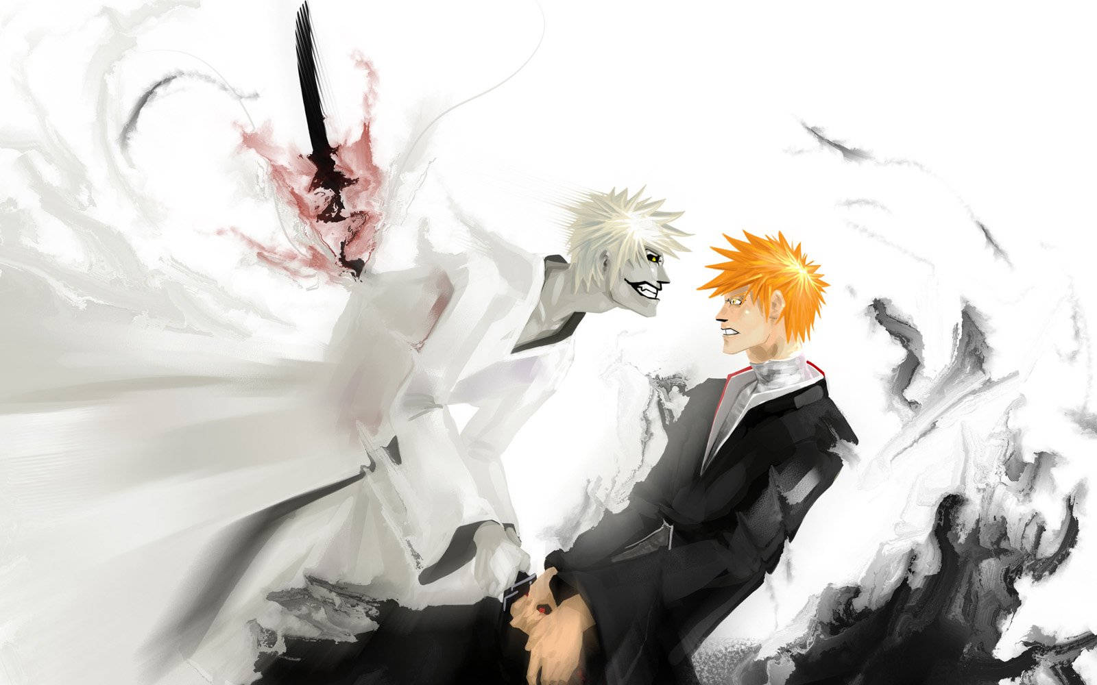 Powerful Portrait Of Ichigo Kurosaki With Zangetsu Wallpaper