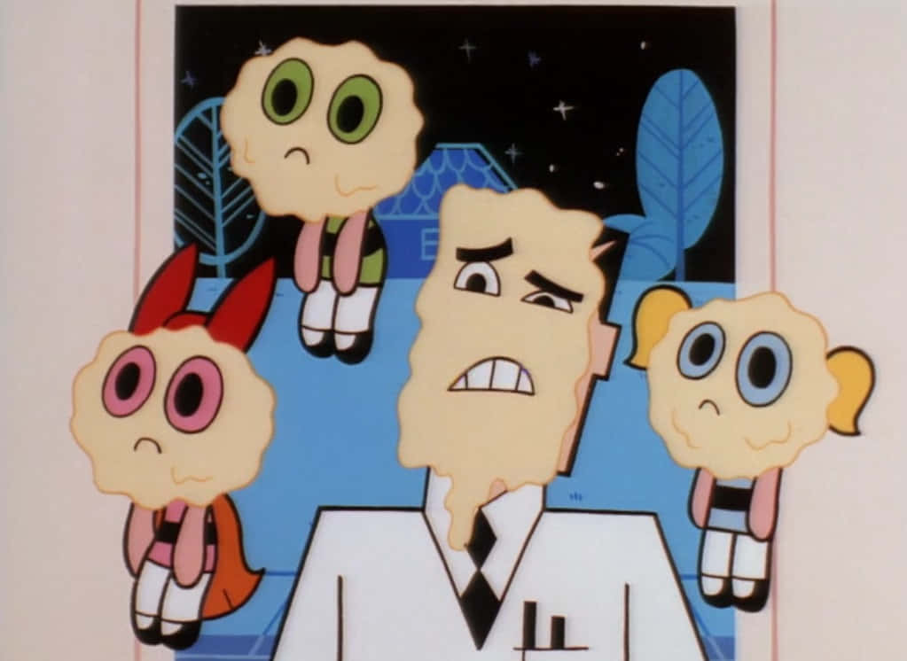 Powerpuff Girls Professor Utonium Concerned Wallpaper