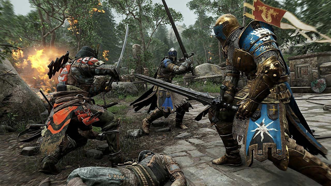 Prepare For Battle In The Iconic Warden Armor From For Honor Wallpaper