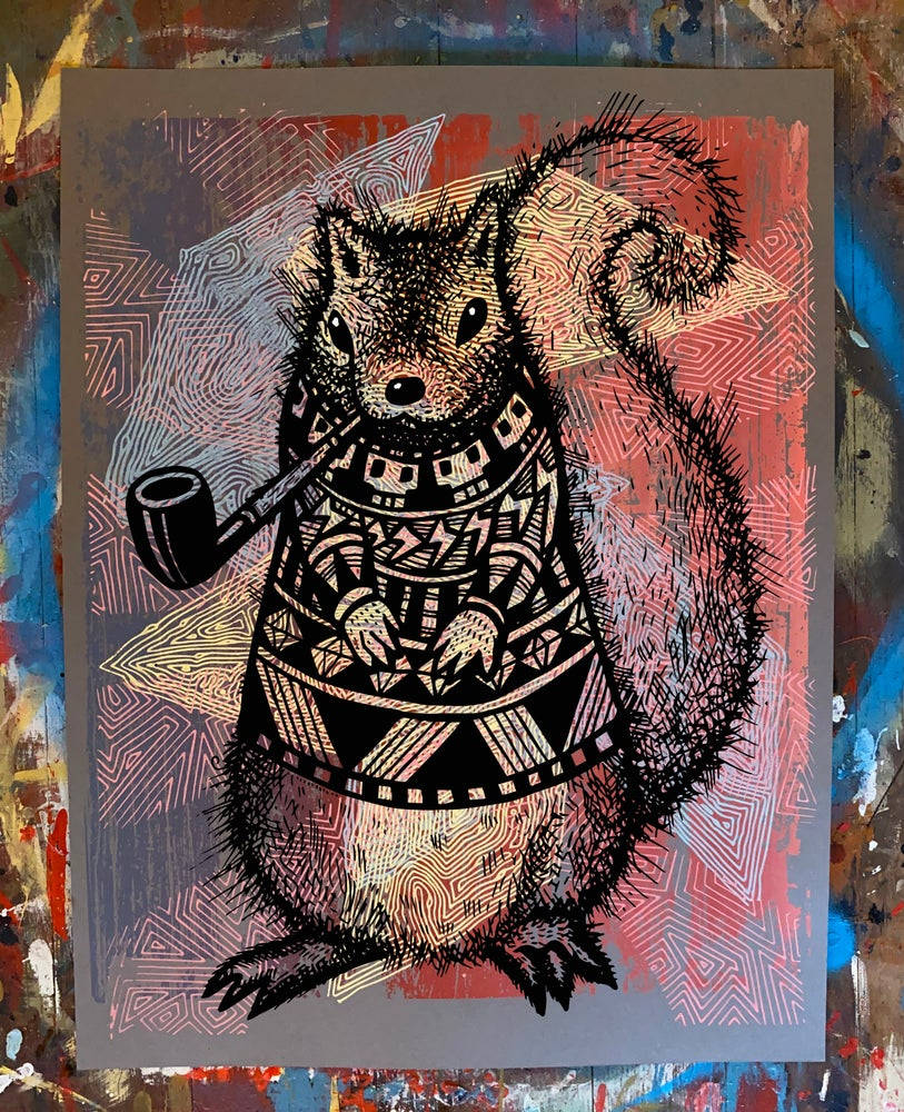 Pretentious Squirrel On Colorful Background Wallpaper