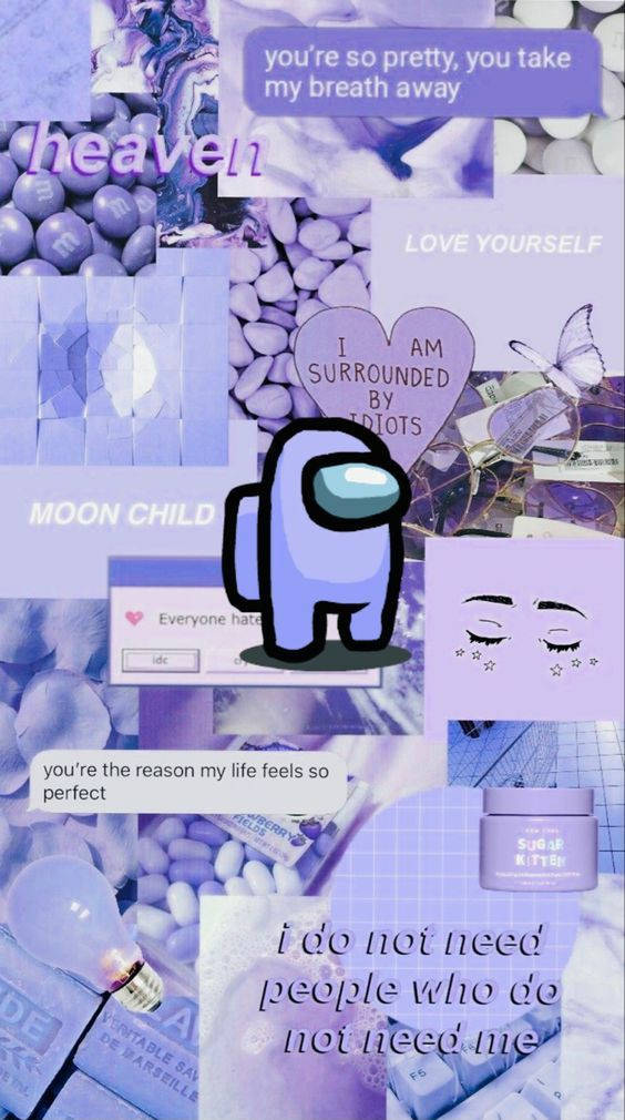 Pretty Aesthetic Purple Collage Wallpaper